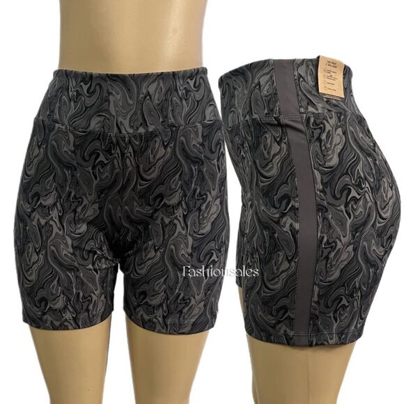 Victorias Secret Pink Active Soft Ultímate High Waist 6” Bike Shorts gray marble - Picture 2 of 5